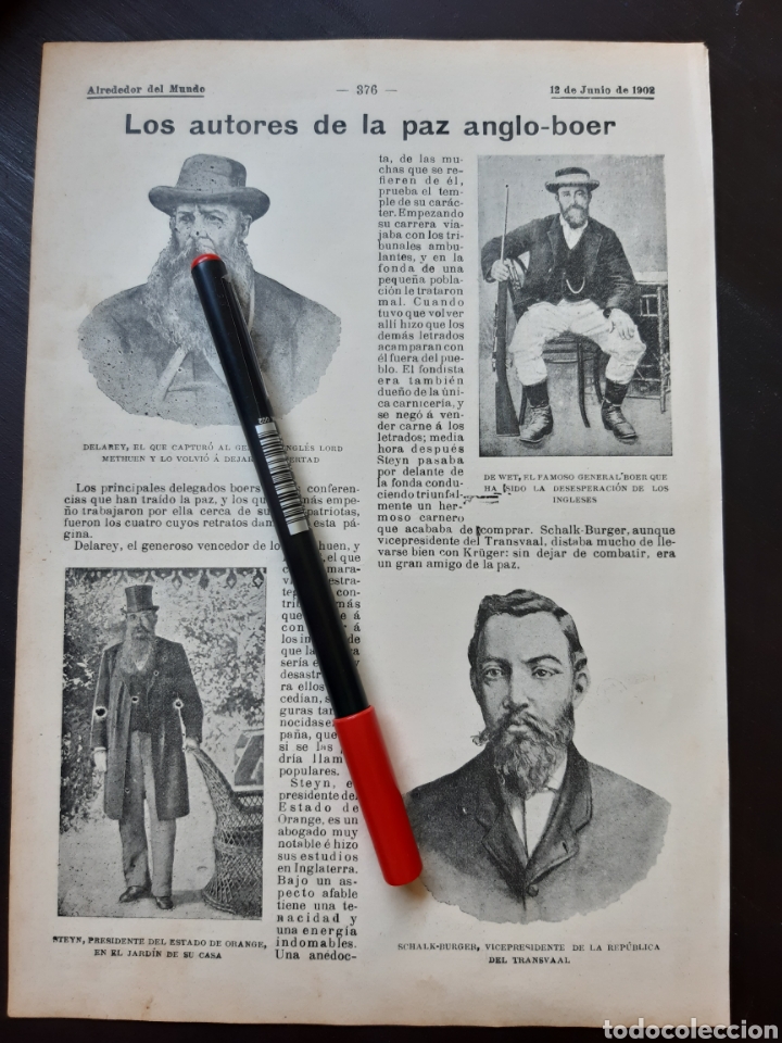 Coleccionismo: LOS AUTORES DE LA PAZ ANGLO-BOER / &iquest;C&Oacute;MO MUR&Iacute;O CLEOPATRA? 1902.