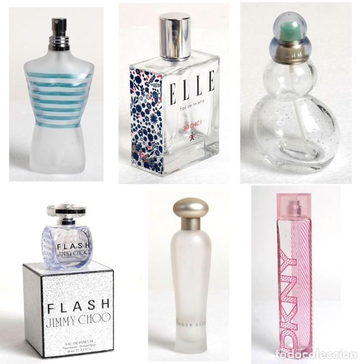 Conciso amanecer Espinoso 6 frascos de perfumes vacíos.gaultier, dk, elle - Compra venta en  todocoleccion