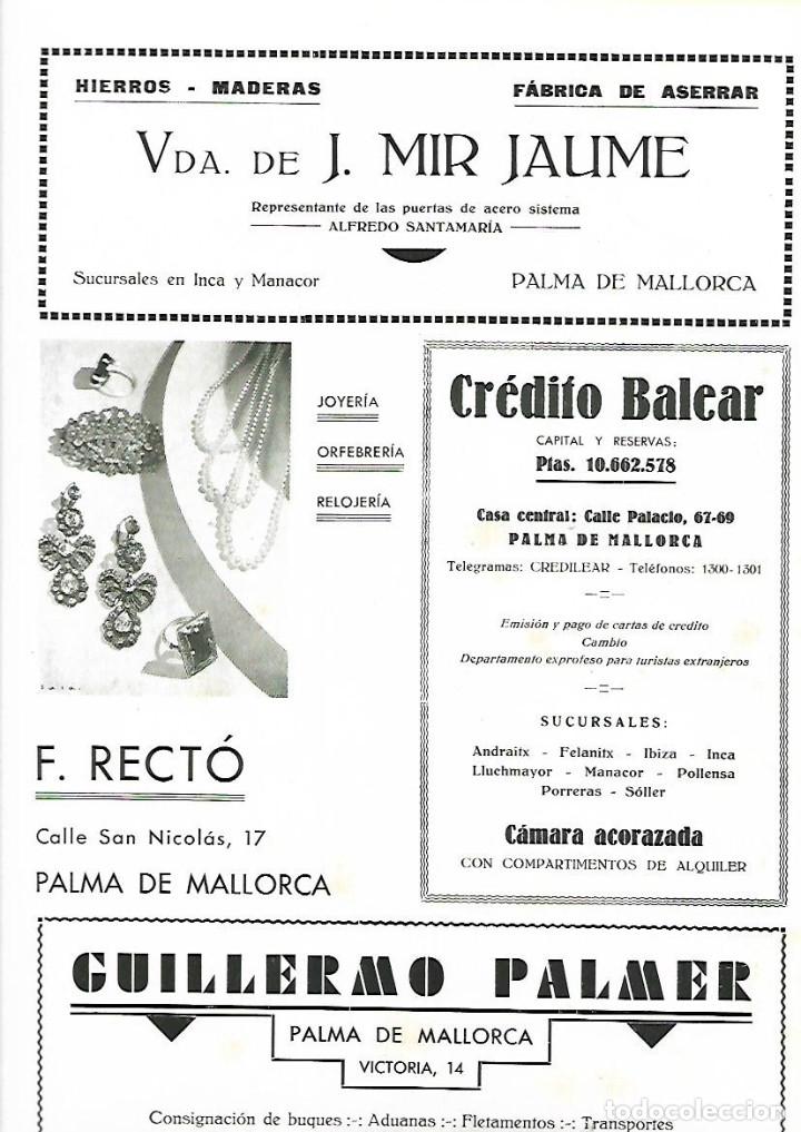 Collecting paper: A&Ntilde;O 1933 PUBLICIDAD VIUDA DE J MIR JAUME HIERROS MADERAS FABRICA ASERRAR SERRADORA PALMA DE MALLORCA