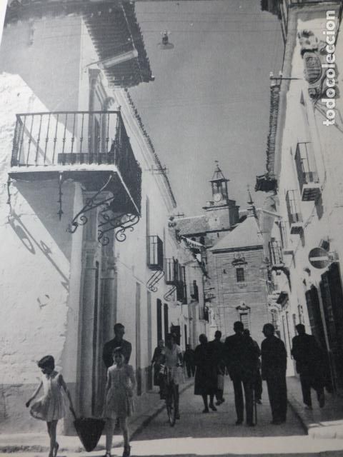 Colecionismo: INFANTES CIUDAD REAL CALLE DE CERVANTES ANTIGUA LAMINA HUECOGRABADO A&Ntilde;OS 50