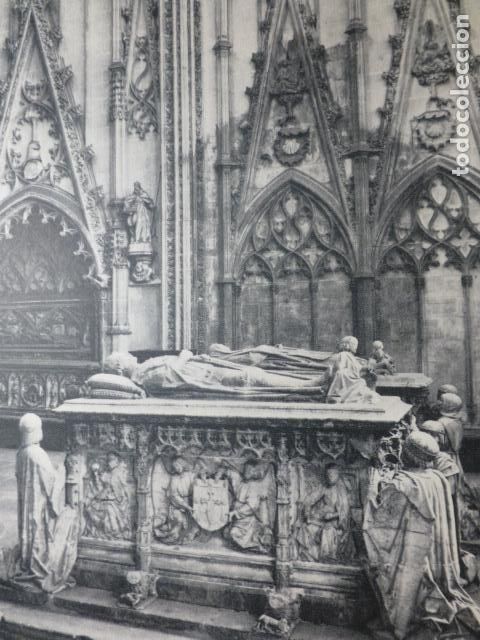 Coleccionismo: TOLEDO DETALLE DE LA CATEDRAL ANTIGUA LAMINA HUECOGRABADO A&Ntilde;OS 50
