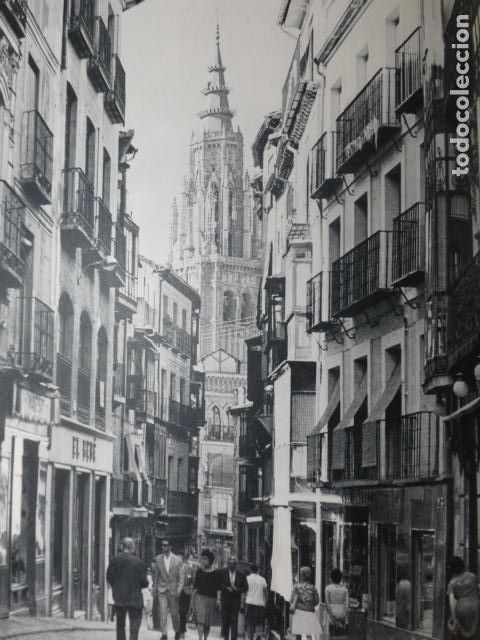 Collezionismo: TOLEDO CALLE DEL COMERCIO DE LA CATEDRAL ANTIGUA LAMINA HUECOGRABADO A&Ntilde;OS 50