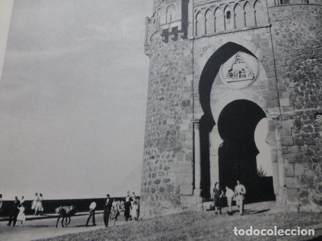 Colecionismo: TOLEDO PUERTA DEL SOL ANTIGUA LAMINA HUECOGRABADO A&Ntilde;OS 50