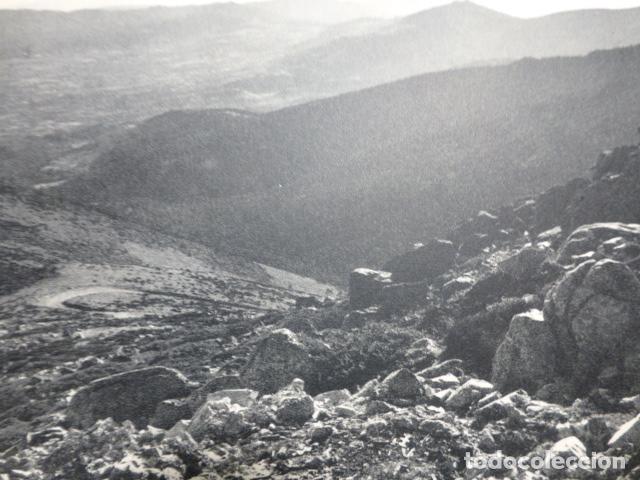 Collectionnisme: GUADARRAMA MADRID VISTA DE LA SIERRA ANTIGUA LAMINA HUECOGRABADO A&Ntilde;OS 50