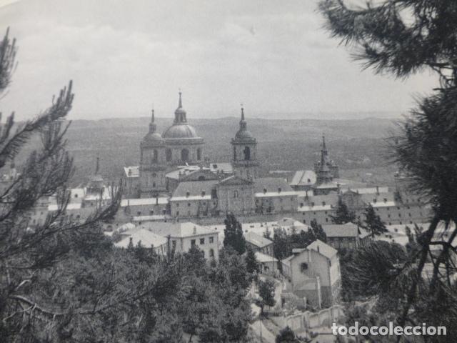 Collecting paper: SAN LORENZO DE EL ESCORIAL MADRID VISTA ANTIGUA LAMINA HUECOGRABADO A&Ntilde;OS 50