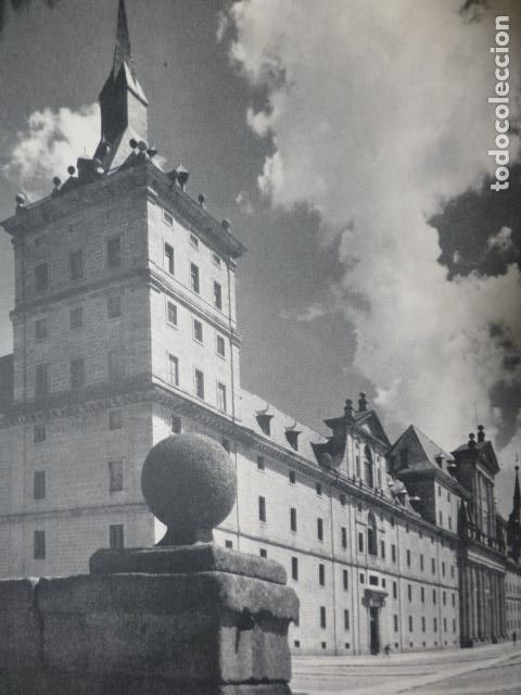 Colecionismo: SAN LORENZO DE EL ESCORIAL MADRID MONASTERIO ANTIGUA LAMINA HUECOGRABADO A&Ntilde;OS 50