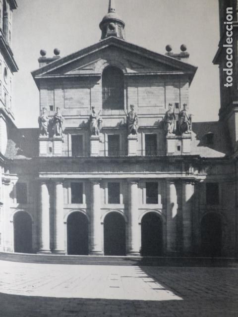 Collezionismo: SAN LORENZO DE EL ESCORIAL MADRID PATIO DE LOS REYES MONASTERIO ANTIGUA LAMINA HUECOGRABADO A&Ntilde;OS 50