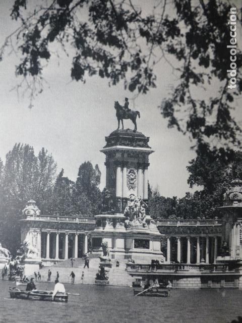 Collezionismo: MADRID EL RETIRO ANTIGUA LAMINA HUECOGRABADO A&Ntilde;OS 50