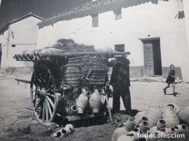 Collectionnisme: MOTA DEL CUERVO CUENCA ASPECTO URBANO ANTIGUA LAMINA HUECOGRABADO A&Ntilde;OS 50
