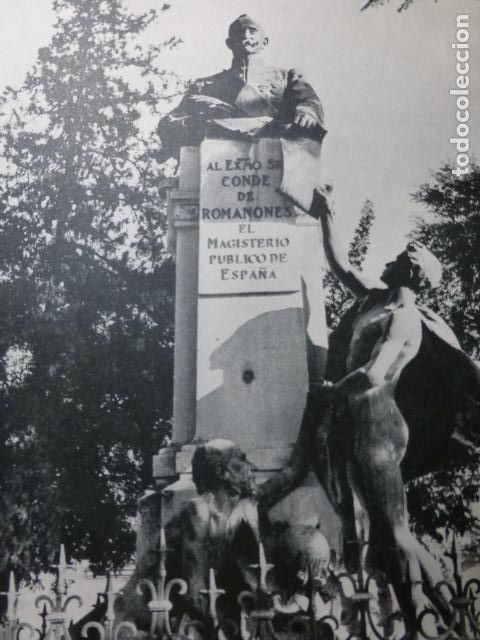 Coleccionismo: GUADALAJARA MONUMENTO AL CONDE DE ROMANONES ANTIGUA LAMINA HUECOGRABADO A&Ntilde;OS 50