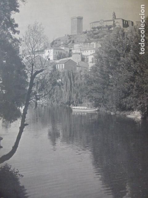 Colecionismo: MONFORTE LUGO VISTA ANTIGUA LAMINA HUECOGRABADO A&Ntilde;OS 50
