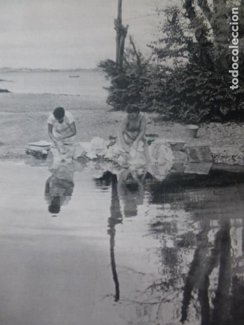 Coleccionismo: GALICIA LAVANDERAS ANTIGUA LAMINA HUECOGRABADO A&Ntilde;OS 50