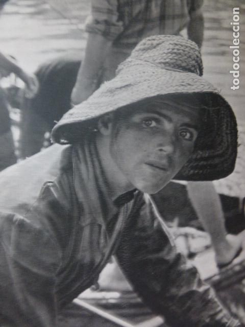 Collezionismo: GALICIA JOVEN PESCADOR ANTIGUA LAMINA HUECOGRABADO A&Ntilde;OS 50