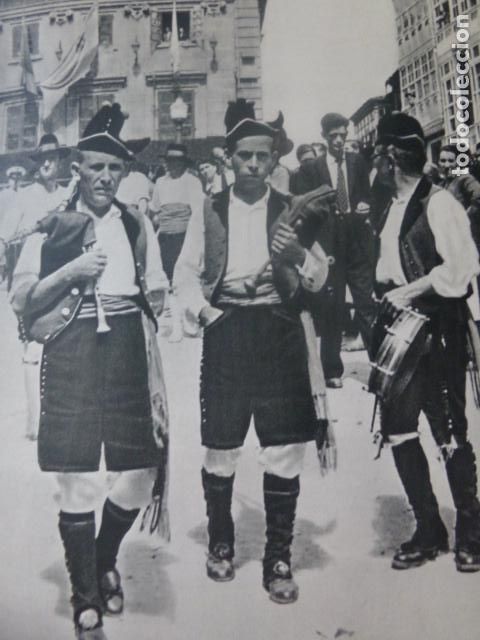 Collectionnisme: GALICIA GAITEROS GALLEGOS ANTIGUA LAMINA HUECOGRABADO A&Ntilde;OS 50