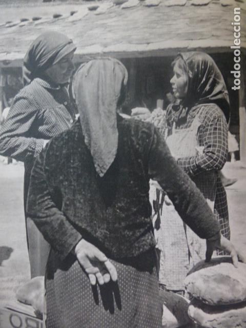 Coleccionismo: GALICIA VENDEDORA DE BORONA ANTIGUA LAMINA HUECOGRABADO A&Ntilde;OS 50