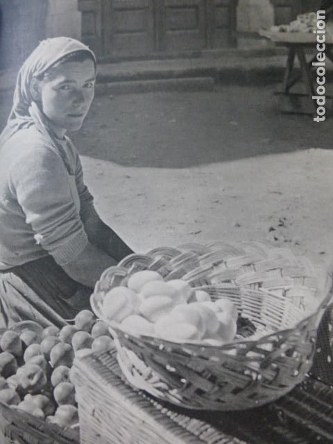 Collectionnisme: GALICIA VENDEDORA DE HUEVOS ANTIGUA LAMINA HUECOGRABADO A&Ntilde;OS 50