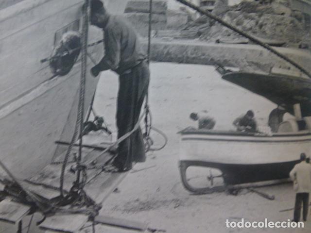 Collectionnisme: GALICIA FAENA PESQUERA ANTIGUA LAMINA HUECOGRABADO A&Ntilde;OS 50
