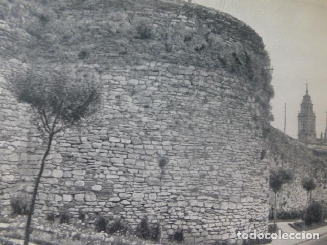 Coleccionismo: LUGO MURALLAS ROMANAS ANTIGUA LAMINA HUECOGRABADO A&Ntilde;OS 50