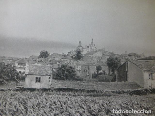 Colecionismo: RIBADEO LUGO VISTA ANTIGUA LAMINA HUECOGRABADO A&Ntilde;OS 50