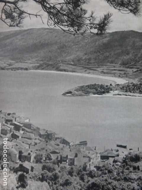 Colecionismo: RIA DEL BARQUERO LA CORU&Ntilde;A VISTA ANTIGUA LAMINA HUECOGRABADO A&Ntilde;OS 50
