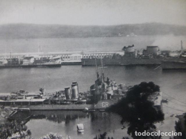 Sammelleidenschaft Papier: EL FERROL LA CORU&Ntilde;A PUERTO ANTIGUA LAMINA HUECOGRABADO A&Ntilde;OS 50