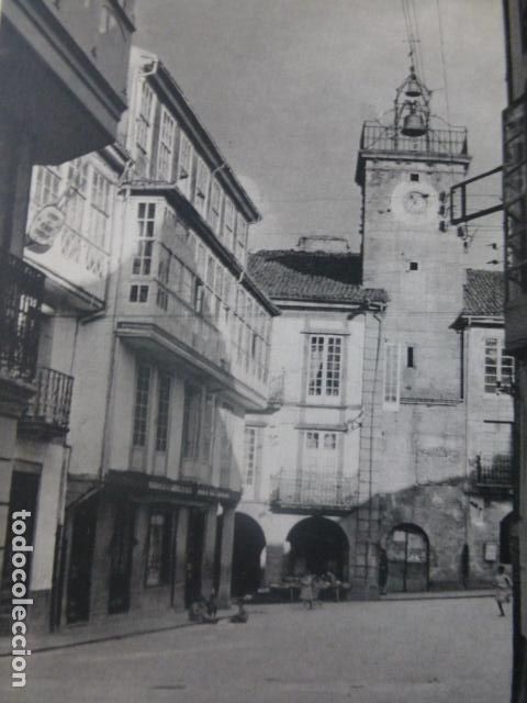 Sammelleidenschaft Papier: PUENTEDEUME LA CORU&Ntilde;A TORRE MUNICIPAL ANTIGUA LAMINA HUECOGRABADO A&Ntilde;OS 50