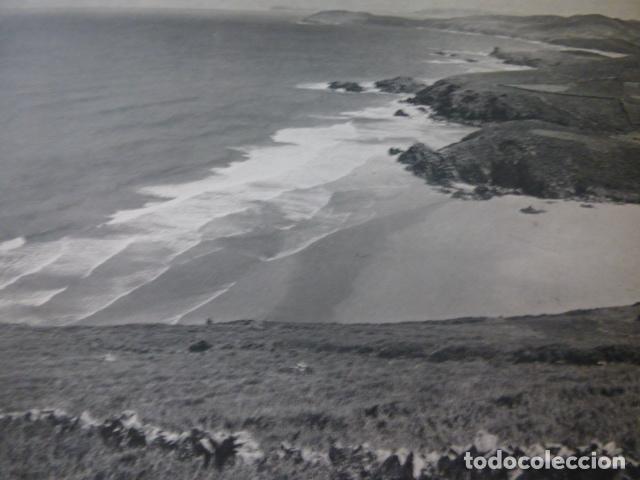 Coleccionismo: BERGANTI&Ntilde;OS LA CORU&Ntilde;A PLAYAS ANTIGUA LAMINA HUECOGRABADO A&Ntilde;OS 50