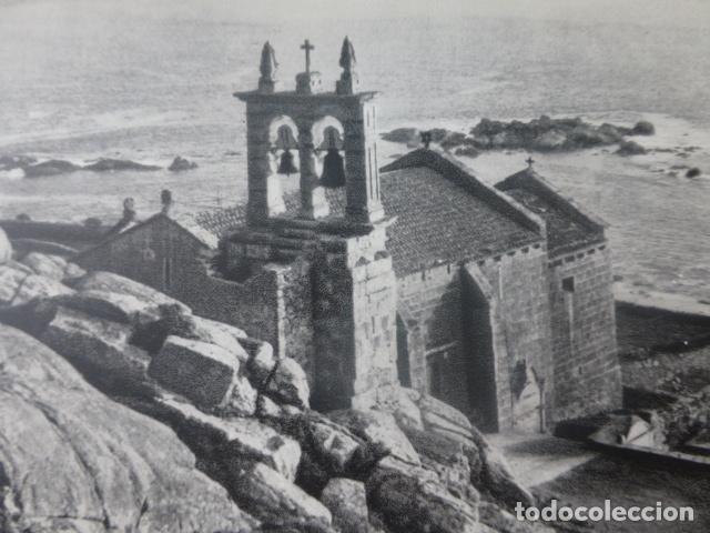 Coleccionismo: MUGIA LA CORU&Ntilde;A VISTA ANTIGUA LAMINA HUECOGRABADO A&Ntilde;OS 50