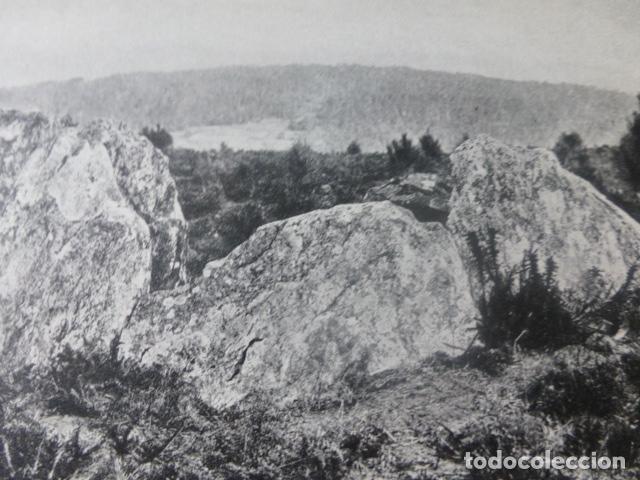 Sammelleidenschaft Papier: MONTE BARBANZA LA CORU&Ntilde;A RESTOS CELTAS ANTIGUA LAMINA HUECOGRABADO A&Ntilde;OS 50