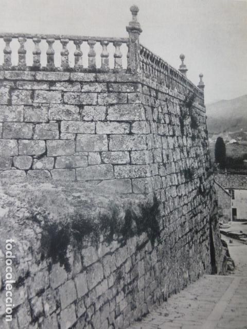 Collectionnisme: PADRON LA CORU&Ntilde;A CONVENTO DEL CARMEN ANTIGUA LAMINA HUECOGRABADO A&Ntilde;OS 50