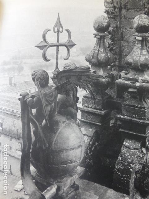Collectionnisme: SANTIAGO DE COMPOSTELA LA CORU&Ntilde;A DETALLE CATEDRAL ANTIGUA LAMINA HUECOGRABADO A&Ntilde;OS 50