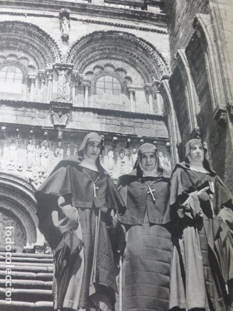 Collecting paper: SANTIAGO DE COMPOSTELA LA CORU&Ntilde;A CATEDRAL PORTADA DE PLATERIAS ANTIGUA LAMINA HUECOGRABADO A&Ntilde;OS 50