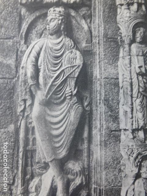 Collectionnisme: SANTIAGO DE COMPOSTELA CATEDRAL DETALLE ANTIGUA LAMINA HUECOGRABADO A&Ntilde;OS 50