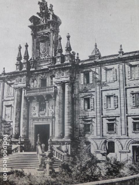 Coleccionismo: SANTIAGO DE COMPOSTELA LA CORU&Ntilde;A SAN MARTIN PINARIO ANTIGUA LAMINA HUECOGRABADO A&Ntilde;OS 50