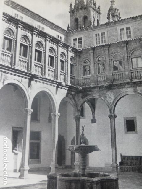 Collectionnisme: SANTIAGO DE COMPOSTELA LA CORU&Ntilde;A HOSPITAL DE LOS REYES CATOLICOS ANTIGUA LAMINA HUECOGRABADO A&Ntilde;OS 50