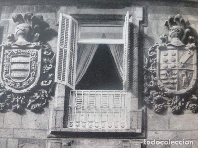 Collectionnisme: SANTIAGO DE COMPOSTELA LA CORU&Ntilde;A ESCUDOS ANTIGUA LAMINA HUECOGRABADO A&Ntilde;OS 50
