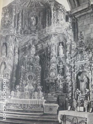 Collecting paper: SANTIAGO DE COMPOSTELA LA CORU&Ntilde;A RETABLO DE SANTA CLARA ANTIGUA LAMINA HUECOGRABADO A&Ntilde;OS 50
