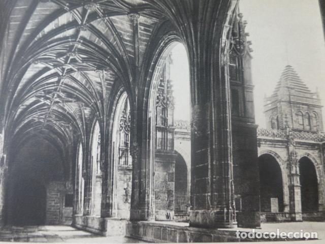 Collecting paper: SANTIAGO DE COMPOSTELA LA CORU&Ntilde;A CATEDRAL CLAUSTRO ANTIGUA LAMINA HUECOGRABADO A&Ntilde;OS 50