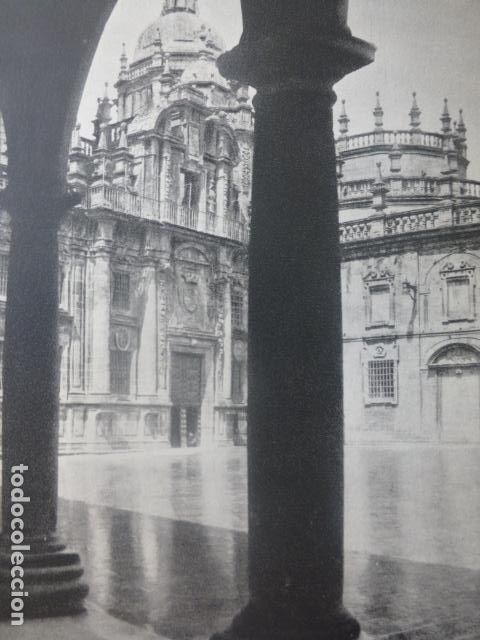 Collectionnisme: SANTIAGO DE COMPOSTELA LA CORU&Ntilde;A CATEDRAL CABECERA ANTIGUA LAMINA HUECOGRABADO A&Ntilde;OS 50