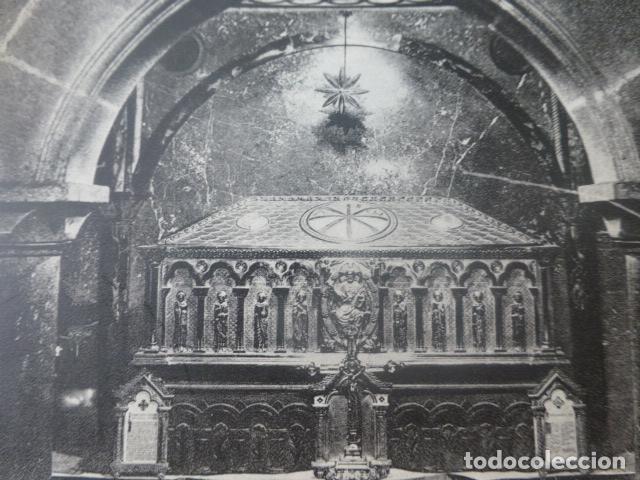 Collecting paper: SANTIAGO DE COMPOSTELA LA CORU&Ntilde;A TUMBA DEL APOSTOL ANTIGUA LAMINA HUECOGRABADO A&Ntilde;OS 50