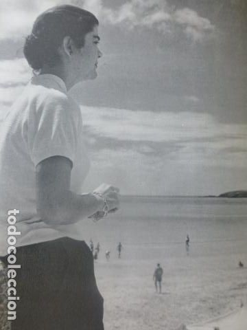 Collectionnisme: SANJENJO PONTEVEDRA PLAYA ANTIGUA LAMINA HUECOGRABADO A&Ntilde;OS 50