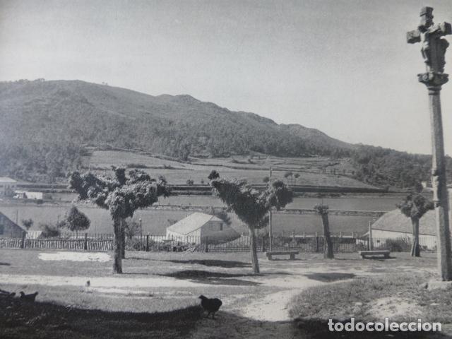 Coleccionismo: POIO PONTEVEDRA PAISAJE ANTIGUA LAMINA HUECOGRABADO A&Ntilde;OS 50