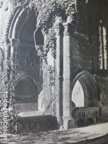 Coleccionismo: PONTEVEDRA RUINAS DE SANTO DOMINGO ANTIGUA LAMINA HUECOGRABADO A&Ntilde;OS 50