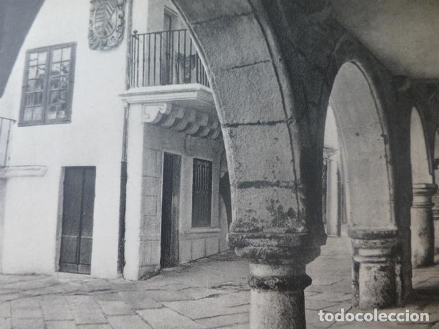 Collectionnisme: PONTEVEDRA DETALLE URBANO ANTIGUA LAMINA HUECOGRABADO A&Ntilde;OS 50