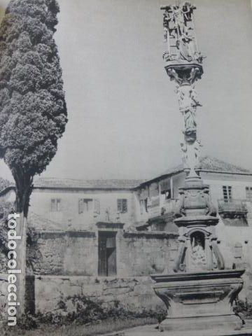 Collectionnisme: HIO PONTEVEDRA EL CRUCERO ANTIGUA LAMINA HUECOGRABADO A&Ntilde;OS 50