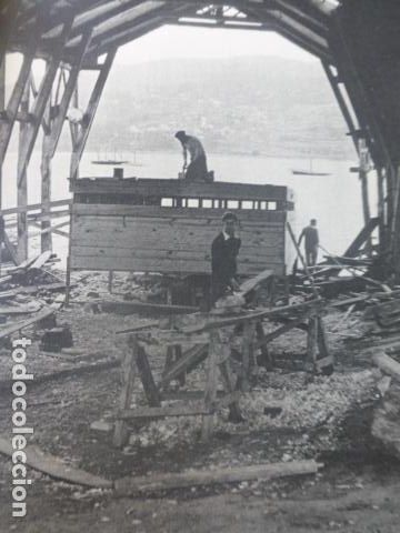 Coleccionismo: VIGO PONTEVEDRA ASTILLERO ANTIGUA LAMINA HUECOGRABADO A&Ntilde;OS 50
