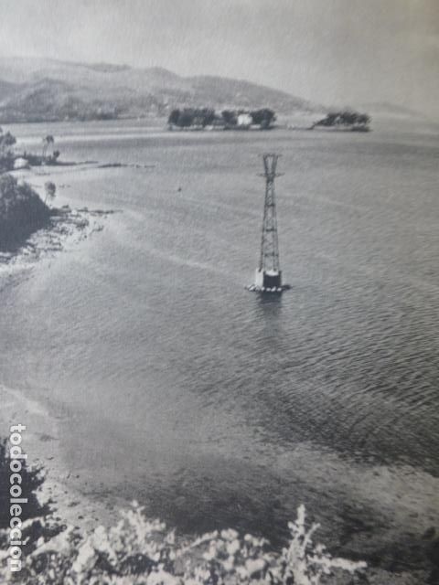 Collezionismo: ISLA DE SAN SIMON PONTEVEDRA VISTA ANTIGUA LAMINA HUECOGRABADO A&Ntilde;OS 50