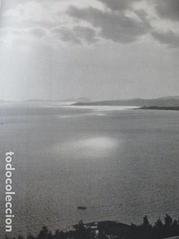 Collectionnisme: ISLAS CIES PONTEVEDRA VISTA ANTIGUA LAMINA HUECOGRABADO A&Ntilde;OS 50