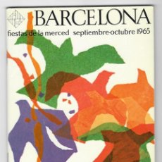 Coleccionismo: PROGRAMA / FIESTAS DE LA MERCED BARCELONA 1965 - FESTIVALES DE OTOÑO. Lote 205770537