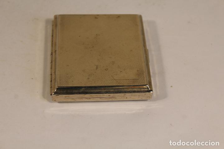Coleccionismo: caja pitillera,, metal plateado - Foto 2